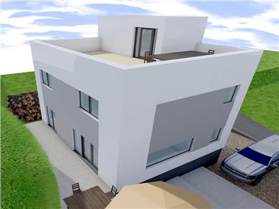 Oportunitate! Proiect autorizat. Casa individuala 4 camere plus terasa 41 mp, teren liber 280 mp. Zona Sub Cetate.