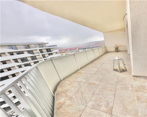Apartament cu 3 camere, finisaje si mobilier premium 56 mp plus terasa 12 mp etaj intermediar in Floresti!