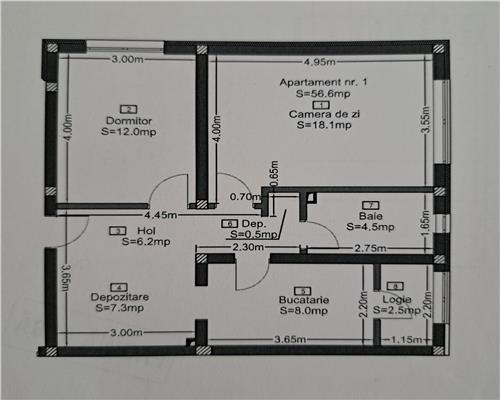 Apartament mobilat si utilat la cheie, decomandat, 2 dormitoare, parter inalt in Floresti.