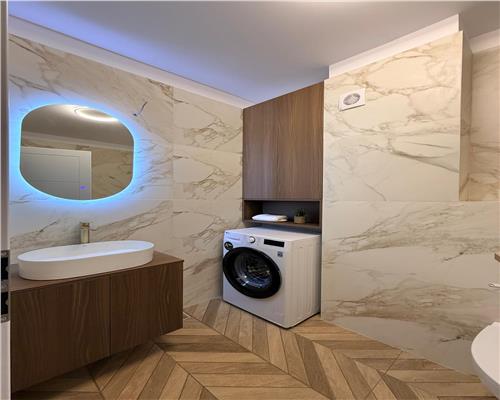 Apartament mobilat si utilat, 55,5 mp plus terasa 25 mp, la cheie in Floresti.