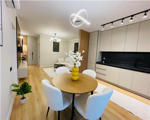 Apartament mobilat si utilat cu 2 camere la cheie in Floresti, 55 mp plus balcon 9 mp.