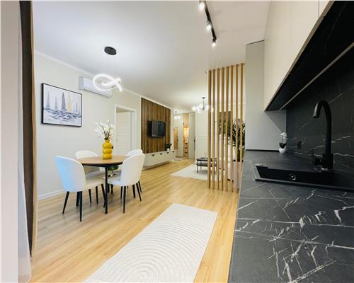 Apartament mobilat si utilat cu 2 camere la cheie in Floresti, 55 mp plus balcon 9 mp.