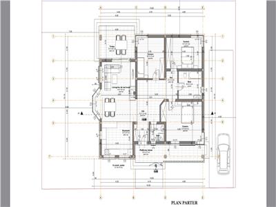 Casa individuala semifinisata 120 mp utili + terasa 35mp. Teren liber 465 mp. Zona Corusu.