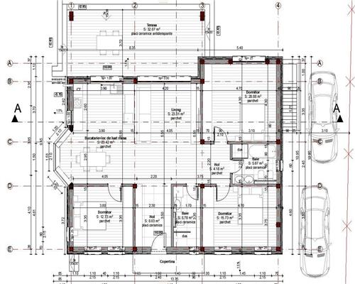 Casa individuala semifinisata 120 mp utili + terasa 35 mp in Popesti.