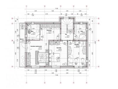 Casa individuala 4 camere, 3 bai,120 mp utili, teren liber intre 500 si 700 mp. Panorama superba.